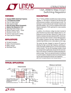 LT1576 - 1.5A, 200kHz Step