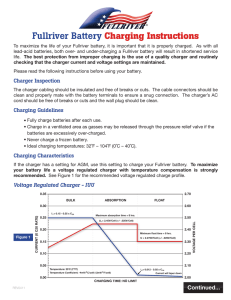 Fullriver Battery Charging Instructions