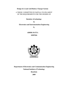 Design of a Lead Acid Battery Charger System - ethesis