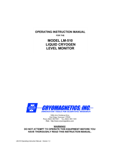 model lm-510 liquid cryogen level monitor