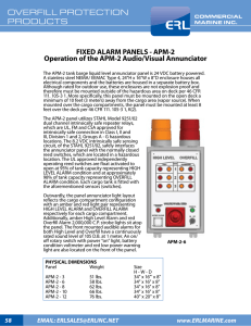 APM-2 Operation of the APM-2 Audio/Visual Annunciator