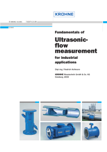 Ultrasonic- flow measurement
