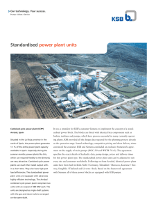 Standardised power plant units