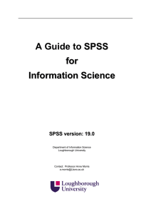 A Guide to SPSS