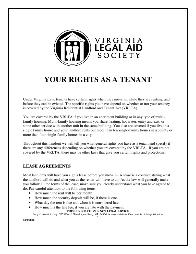 Your Rights As A Tenant