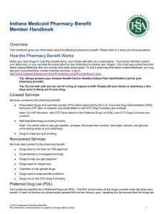 Indiana Medicaid Pharmacy Benefit Member Handbook