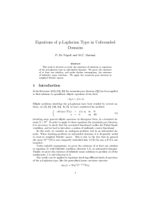 Equations of p-Laplacian Type in Unbounded Domains