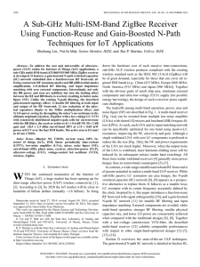 A Sub-GHz Multi-ISM-Band ZigBee Receiver Using Function