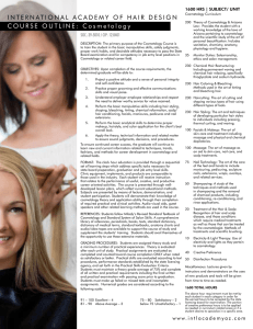 Cosmetology Course Outline - International Academy of Hair Design