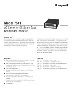 Model 7541 - Honeywell Test and Measurement Sensors