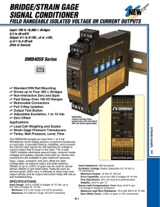 Bridge/Strain Gage Signal Conditioner