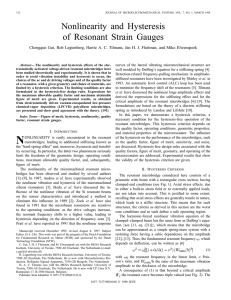 Nonlinearity And Hysteresis Of Resonant Strain Gauges