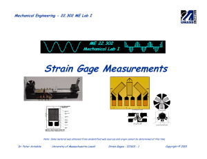 Strain Gage Measurements