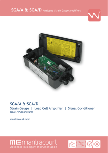 SGA Strain Gauge Load Cell Amplifier / Signal Conditioner Manual