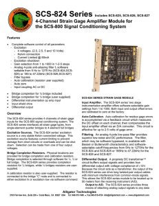 4-Channel Strain Gage Amplifier Module for the SCS-800