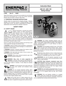 SAFETY FIRST Instruction Sheet ASC-30 / ASC