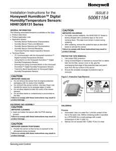 HIH6130/6131 Series - Honeywell Sensing and Control