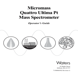 Micromass Quattro Ultima Pt Mass Spectrometer