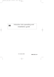 Induction hob operating and installation guide