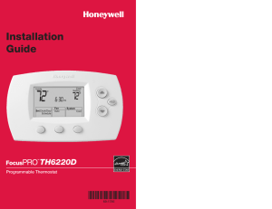 TH6220D-Programmable Thermostat Installation