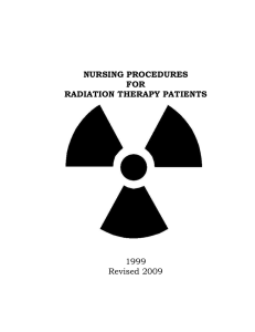 Nursing Procedures for Radiation Therapy Patients