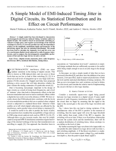 A simple model of emi-induced timing jitter in digital circuits