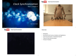 Clock Synchronization - Distributed Computing Group