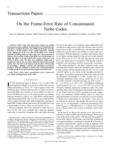 On the frame-error rate of concatenated turbo codes