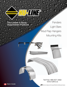 Fenders Light Bars Mounting Kits Mud Flap Hangers - Nu-Line