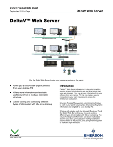 DeltaV Web Server - Emerson Process Management