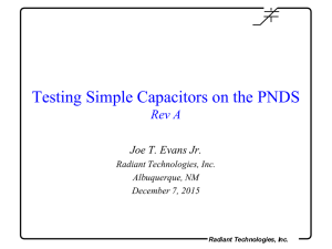 Mounting Simple Capacitors in the PNDS