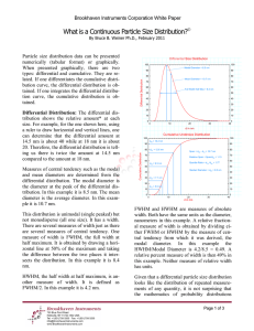 What is a Continuous Particle Size Distribution?