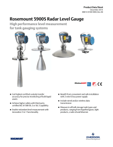 Rosemount 5900S Radar Level Gauge