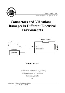 Connectors and Vibrations – Damages in Different Electrical