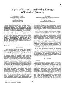 Impact of corrosion on fretting damage of electrical contacts