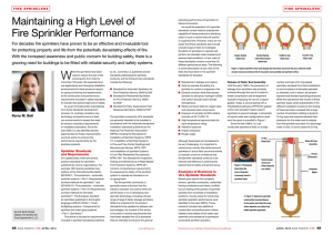 Maintaining a High Level of Fire Sprinkler Performance