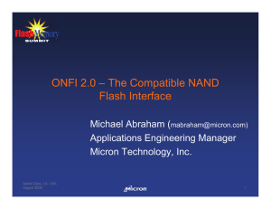 ONFI 2.0 — The Compatible NAND Flash Interface