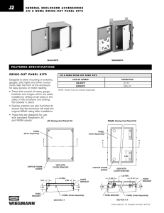 SWING-OUT PANEL KITS Designed to allow mounting of switches