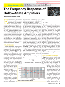 The Frequency Response of Hollow-State Amplifiers