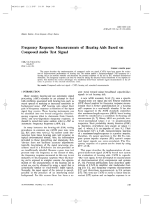 Frequency Response Measurements of Hearing Aids Based on