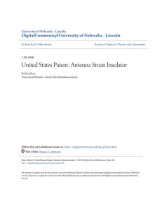 United States Patent: Antenna Strain Insulator