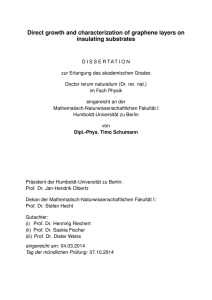Direct growth and characterization of graphene layers on insulating