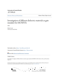 Investigation of different dielectric materials as gate insulator for