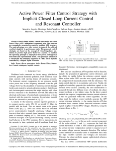 Active Power Filter Control Strategy with Implicit Closed Loop