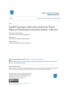 Parallel Operation of Inverters and Active Power Filters in Distributed