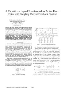 A Capacitive-Coupled Transformerless Active Power Filter with