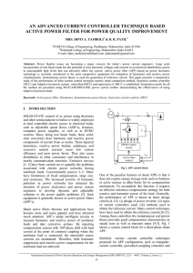 an advanced current controller technique based active power filter