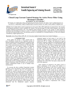 Closed Loop Current Control Strategy for Active Power Filter Using