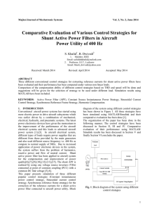 Comparative Evaluation of Various Control Strategies for Shunt