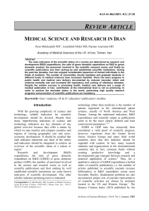 Medical Science and Research in Iran